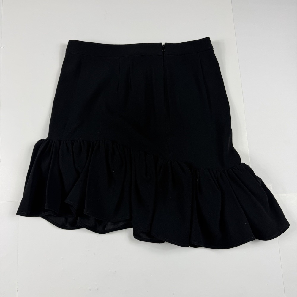 Balenciaga Black Mini Cocktail Skirt With Ruffles‎ Fr Size 36 US 4 - Picture 2 of 4